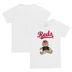 Cincinnati Reds Tiny Turnip Youth Teddy Boy T-Shirt - White T-shirts