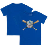 Los Angeles Dodgers Tiny Turnip Youth Hat Crossbats T-Shirt - Royal Hats