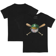 Athletics Tiny Turnip Youth Hat Crossbats T-Shirt - Black Hats
