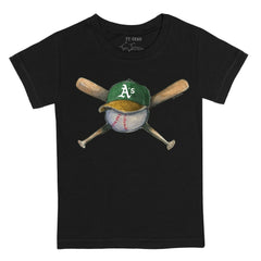 Athletics Tiny Turnip Youth Hat Crossbats T-Shirt - Black Hats