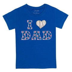 Chicago Cubs Tiny Turnip Youth I Love Dad T-Shirt - Royal T-shirts