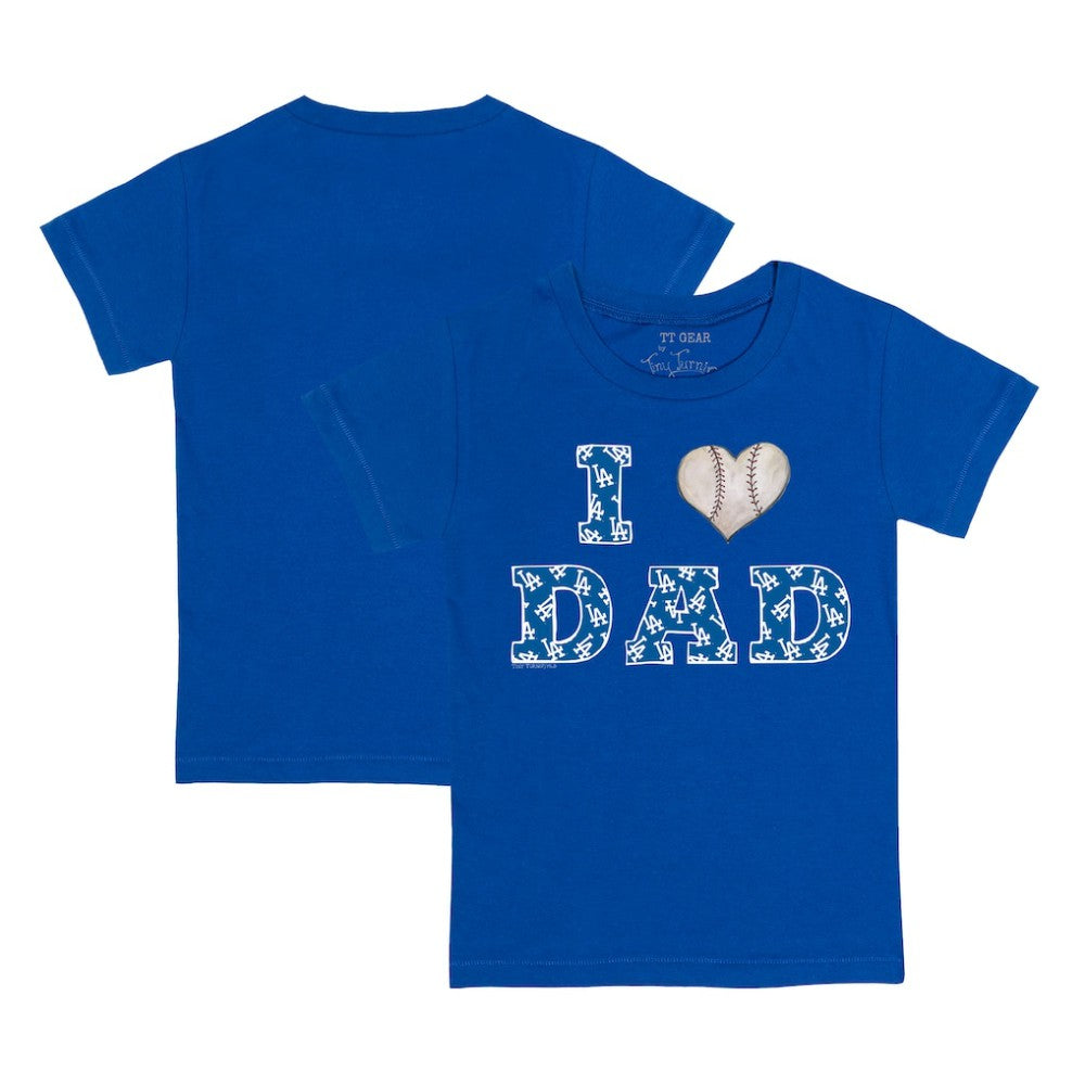 Los Angeles Dodgers Tiny Turnip Youth I Love Dad T-Shirt - Royal T-shirts