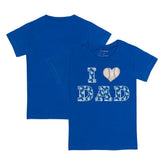 Los Angeles Dodgers Tiny Turnip Youth I Love Dad T-Shirt - Royal T-shirts