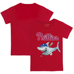 Philadelphia Phillies Tiny Turnip Youth Shark T-Shirt - Red T-shirts
