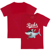 Cincinnati Reds Tiny Turnip Youth Shark T-Shirt - Red T-shirts
