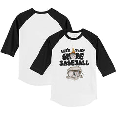 Chicago White Sox Tiny Turnip Youth Smores 3/4-Sleeve Raglan T-Shirt - White/Black T-shirts