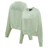 Atlanta Braves Pro Standard Women's Fleece Pullover Sweatshirt - Green Pullover