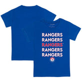 Texas Rangers Tiny Turnip Youth Stacked T-Shirt - Royal T-shirts