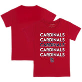 St. Louis Cardinals Tiny Turnip Youth Stacked T-Shirt - Red T-shirts