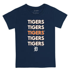 Detroit Tigers Tiny Turnip Youth Stacked T-Shirt - Navy T-shirts