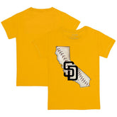 San Diego Padres Tiny Turnip Youth State Outline T-Shirt - Gold T-shirts