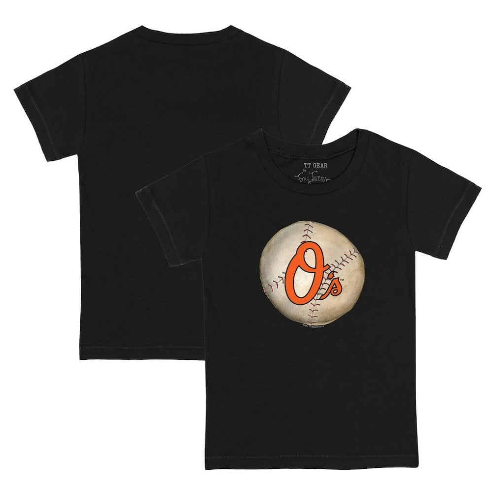 Baltimore Orioles Tiny Turnip Youth Stitched Baseball T-Shirt - Black T-shirts