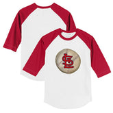 St. Louis Cardinals Tiny Turnip Youth Stitched Baseball 3/4-Sleeve Raglan T-Shirt - White/Red T-shirts