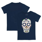 Houston Astros Tiny Turnip Youth Sugar Skull T-Shirt - Navy T-shirts