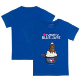 Toronto Blue Jays Tiny Turnip Youth Sundae Helmet T-Shirt - Royal T-shirts