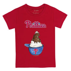 Philadelphia Phillies Tiny Turnip Youth Sundae Helmet T-Shirt - Red T-shirts