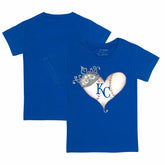 Kansas City Royals Tiny Turnip Youth Tiara Heart T-Shirt - Royal T-shirts