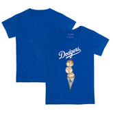 Los Angeles Dodgers Tiny Turnip Youth Triple Scoop T-Shirt - Royal T-shirts