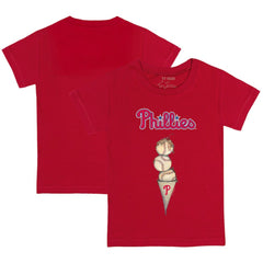 Philadelphia Phillies Tiny Turnip Youth Triple Scoop T-Shirt - Red T-shirts