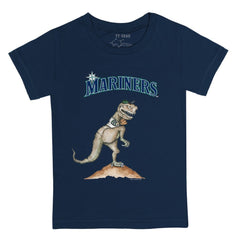 Seattle Mariners Tiny Turnip Youth TT Rex T-Shirt - Navy T-shirts
