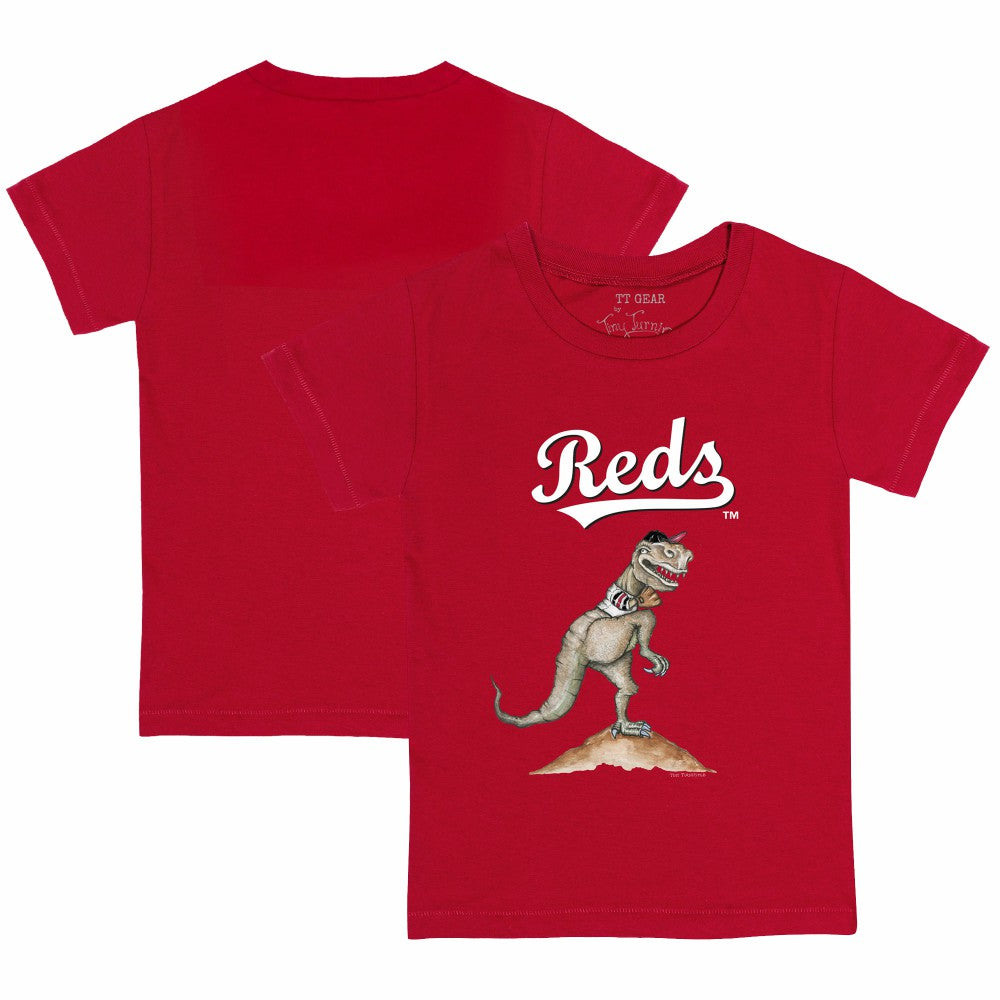 Cincinnati Reds Tiny Turnip Youth TT Rex T-Shirt - Red T-shirts