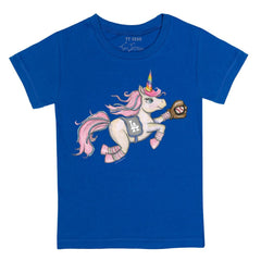 Los Angeles Dodgers Tiny Turnip Youth Unicorn T-Shirt - Royal T-shirts