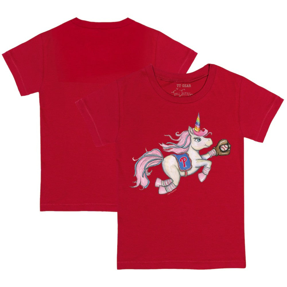 Philadelphia Phillies Tiny Turnip Youth Unicorn T-Shirt - Red T-shirts