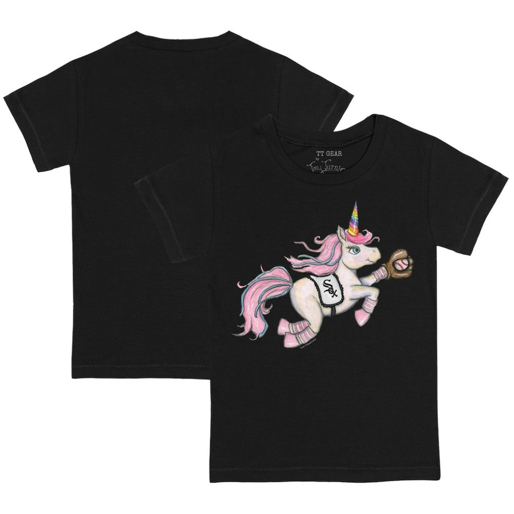 Chicago White Sox Tiny Turnip Youth Unicorn T-Shirt - Black T-shirts