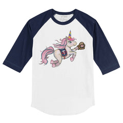 Minnesota Twins Tiny Turnip Youth Unicorn 3/4-Sleeve Raglan T-Shirt - White/Navy T-shirts