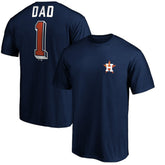 Houston Astros Number One Dad T-Shirt - Navy T-shirts