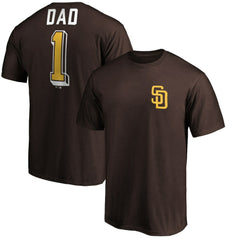San Diego Padres Number One Dad T-Shirt - Brown T-shirts