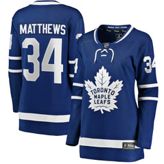 NHL Auston Matthews Toronto Maple Leafs Fanatics Women's Home Breakaway Jersey - Blue