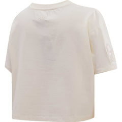 Philadelphia 76ers Pro Standard Women's Neutral Boxy Crop T-Shirt Cream