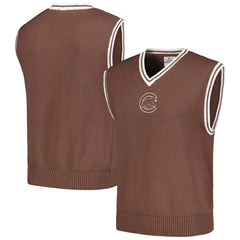 Chicago Cubs PLEASURES Knit V-Neck Pullover Sweater Vest - Brown Pullover