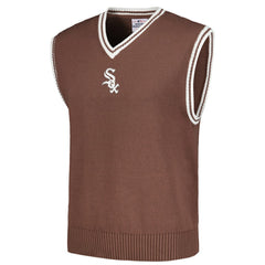 Chicago White Sox PLEASURES Knit V-Neck Pullover Sweater Vest - Brown Pullover