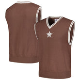 Houston Astros PLEASURES Knit V-Neck Pullover Sweater Vest - Brown Pullover