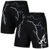 Atlanta Braves PLEASURES Lightning Shorts - Black Shorts