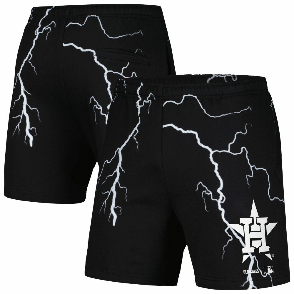 Houston Astros PLEASURES Lightning Shorts - Black Shorts
