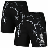 Los Angeles Angels PLEASURES Lightning Shorts - Black Shorts