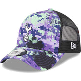 Tottenham Hotspur New Era Black Glitch All Over Print E-Frame Trucker Adjustable Hat shop
