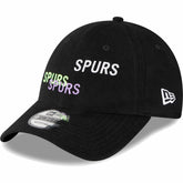 Tottenham Hotspur New Era Triple Wordmark 9FORTY Adjustable Hat Black