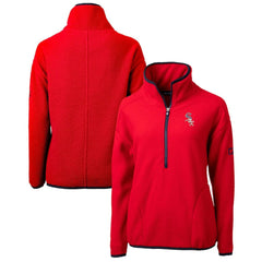 Chicago White Sox Cutter & Buck Women's Americana Logo Cascade Eco Sherpa Fleece Half-Zip Pullover Jacket - Red Jackets