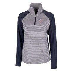 Minnesota Twins Cutter & Buck Women's Americana Logo Forge Tonal Stripe Stretch Half-Zip Pullover Top - Navy Pullover