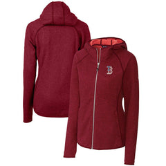 Boston Red Sox Cutter & Buck Women's Americana Logo Mainsail Sweater-Knit Full-Zip Hoodie - Cardinal Hoodies
