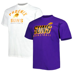 Phoenix Suns Big & Tall Two-Pack T-Shirt Set Purple/White