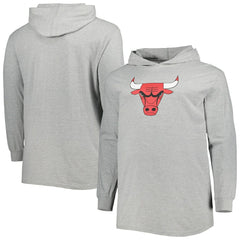 Chicago Bulls Big & Tall Pullover Hoodie Heather Gray