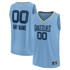 NBA Memphis Grizzlies Custom Fast Break Jersey - Statement Edition - Light Blue