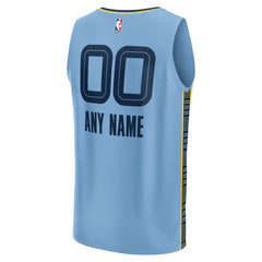 NBA Memphis Grizzlies Custom Fast Break Jersey - Statement Edition - Light Blue