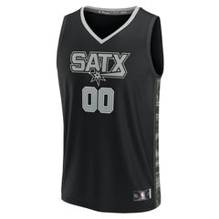 NBA San Antonio Spurs Fast Break Custom Replica Jersey - Black - Statement Edition