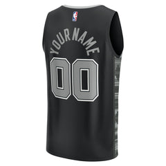 NBA San Antonio Spurs Fast Break Custom Replica Jersey - Black - Statement Edition